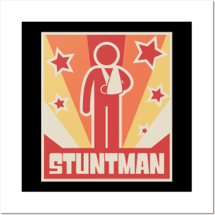 Stuntman Fractured Broken Hand Get Well Gift Posters and Art